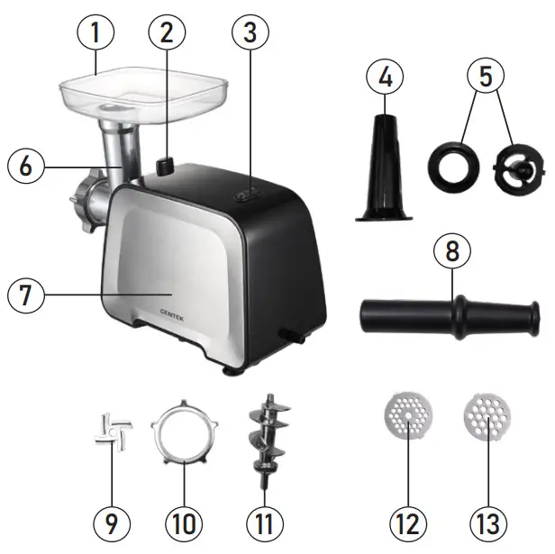 CENTEK CT 1604 Meat Grinder - fig 1
