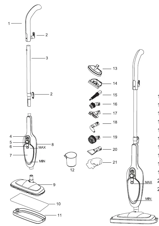 Secura-EM-516-Convenient-Detachable-Steam-Mop-FIG-1