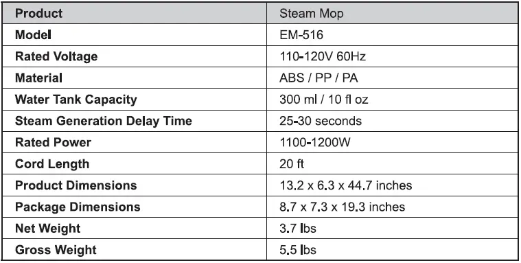 Secura-EM-516-Convenient-Detachable-Steam-Mop-FIG-7