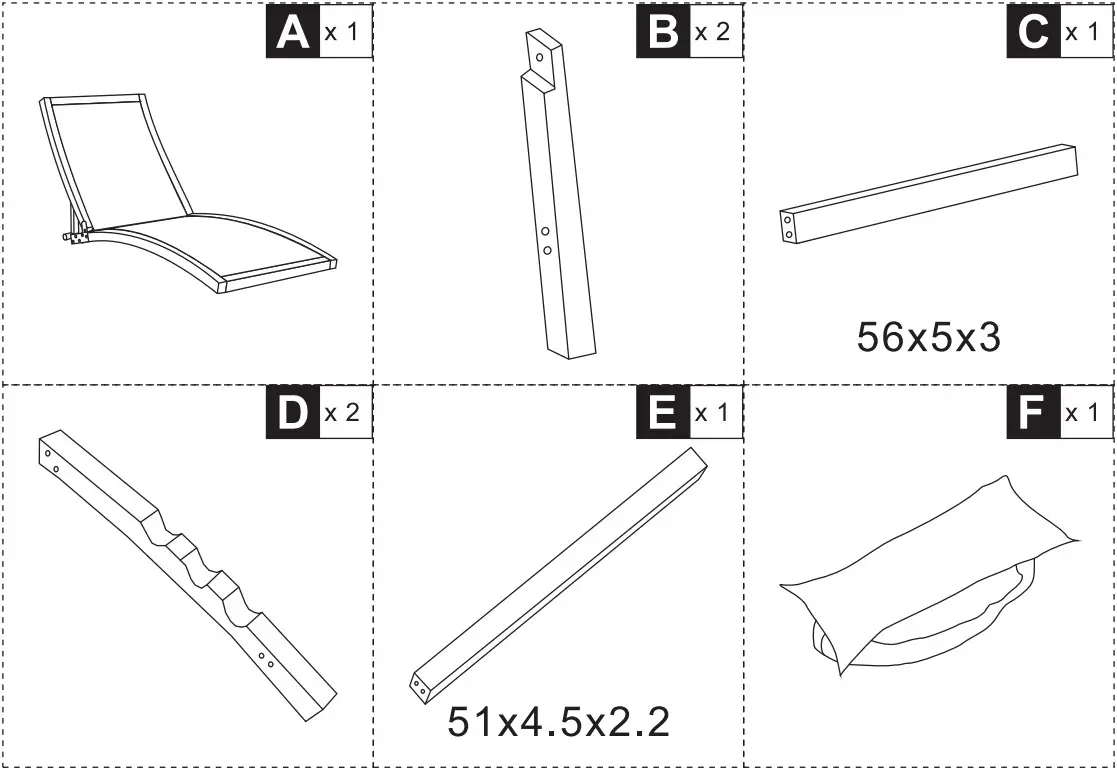 Outsunny 84B 912 Reclining Sun Lounger Chair - PARTS