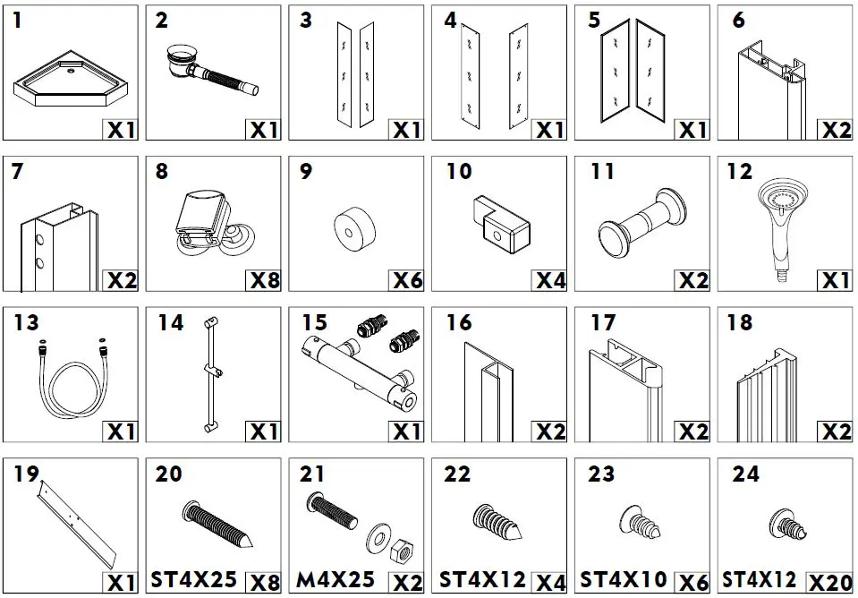 Lyfco-206-6-95-Hexagonal-Shower-Cubicle-fig-2