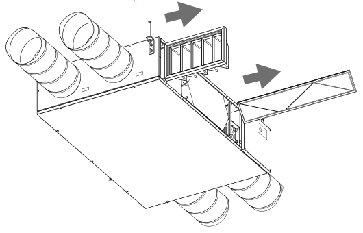 BLAUBERG KOMFORT EC DBE 300 Heat and Energy Recovery Air Handling Unit - Filter