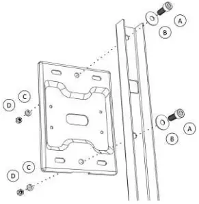 MERLYN MIND Display Mount Assembly for Symphony Classroom B2
