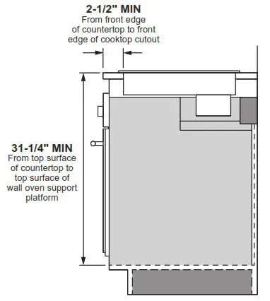 GE Profile JP5030DJ 30 Inch Built In Touch Control Electric Cooktop - INSTALLATION ABOVE A WALL OVEN