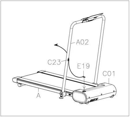 SUNNY HEALTH FITNESS SF T722072 Nimble Smart Compact Treadpad Treadmill - ASSEMBLY 5