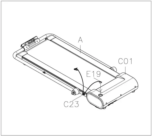 SUNNY HEALTH FITNESS SF T722072 Nimble Smart Compact Treadpad Treadmill - SAFETYKEY 2