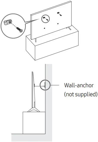 SAMSUNG BN68 Series Smart LED Display - TV from falling