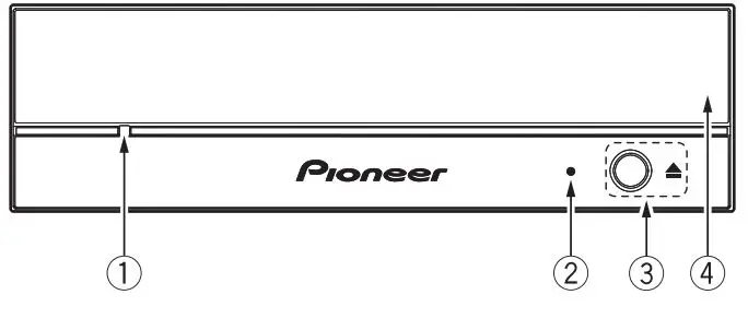 Pioneer BDR-S13U-X Computer Videophiles Internal BD DVD CD Owner's Manual - Front