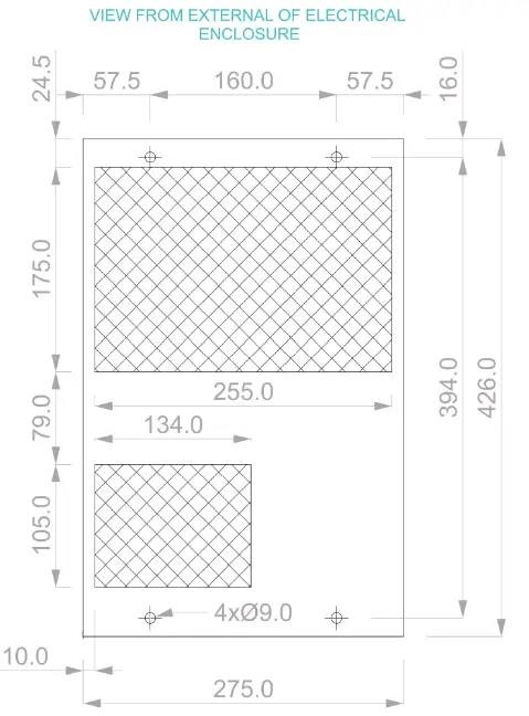 IP Enclosures IP ACOWM035 IP ACOWM035.0X Air Conditioner for Electrical Enclosure Outdoor Application - fig1