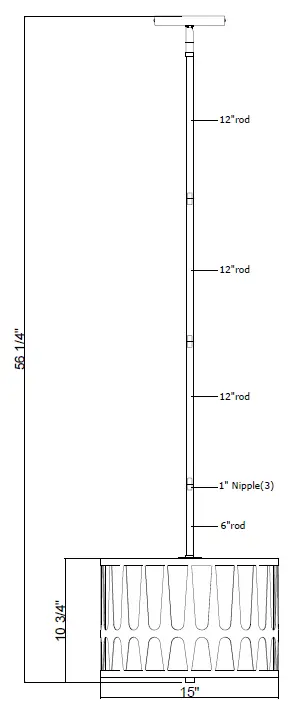 CRYSTORAMA ROY-803-BK Royston Three Light Pendant-fig-2