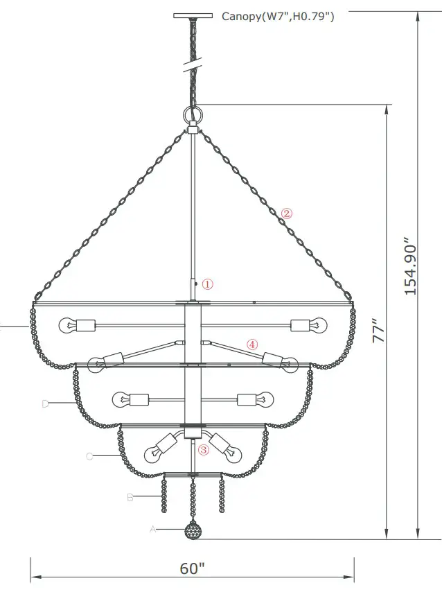 CRYSTORAMA 618-GA 32 Light Chandelier - fig 1