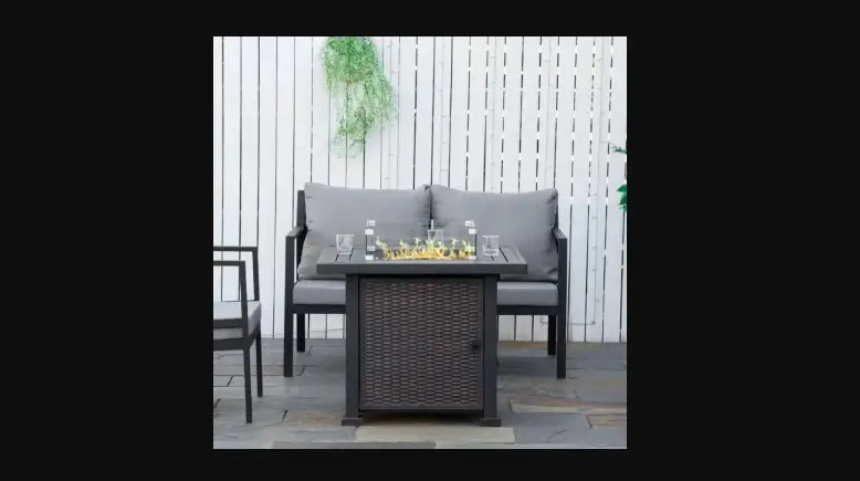 Outsunny 842-252v01sr Square Propane Gas Fire Pit Table Instruction Manual