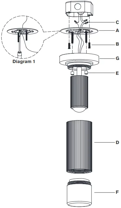 VISUAL COMFORT TOB 4350 Ace Mini Monopoint Flush Mount 1
