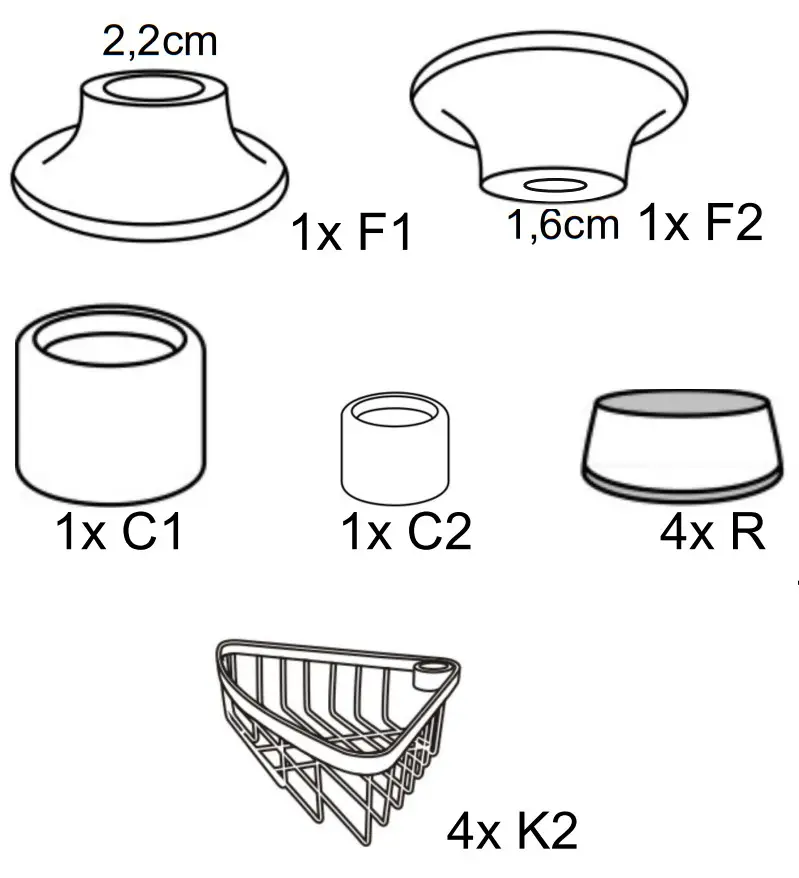 strex SP181 Telescopisch Doucherek RVS - parts 2