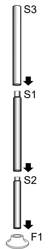 strex SP181 Telescopisch Doucherek RVS - parts 3