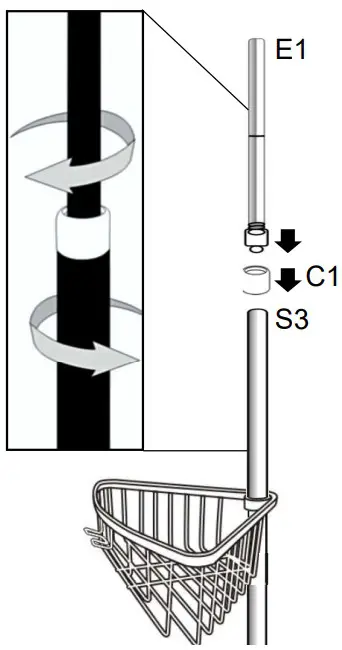 strex SP181 Telescopisch Doucherek RVS - parts 5