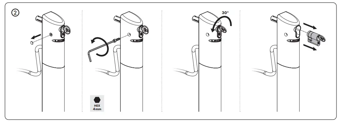 LOCINOX RAL 9005 Motorized Ground Bolt for Swing Gates - parts 2