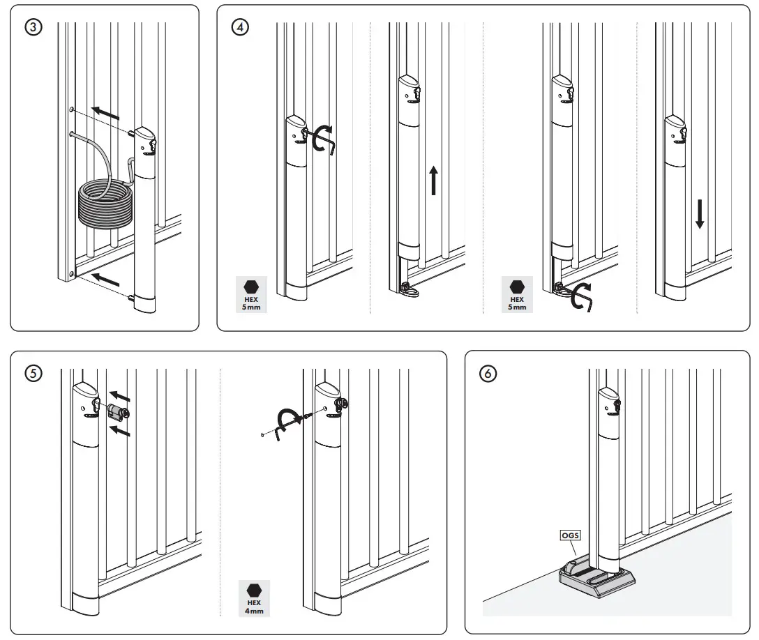LOCINOX RAL 9005 Motorized Ground Bolt for Swing Gates - parts 3