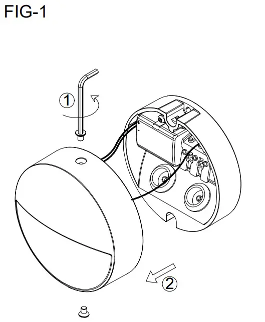 HALCYON EX912 B34 2.5W Low Glare Wall Eyelid Select Luminaire - parts 1
