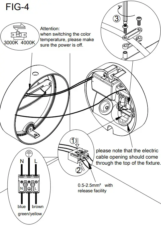 HALCYON EX912 B34 2.5W Low Glare Wall Eyelid Select Luminaire - parts 5