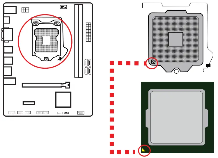 HUANANZHI H61 PLUS Motherboard - CPU installation