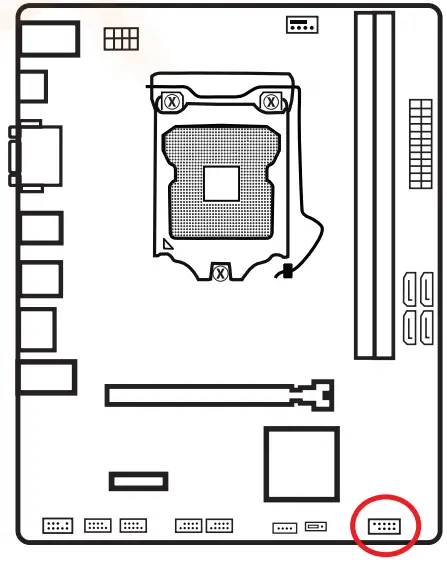 HUANANZHI H61 PLUS Motherboard - PANEL Ports