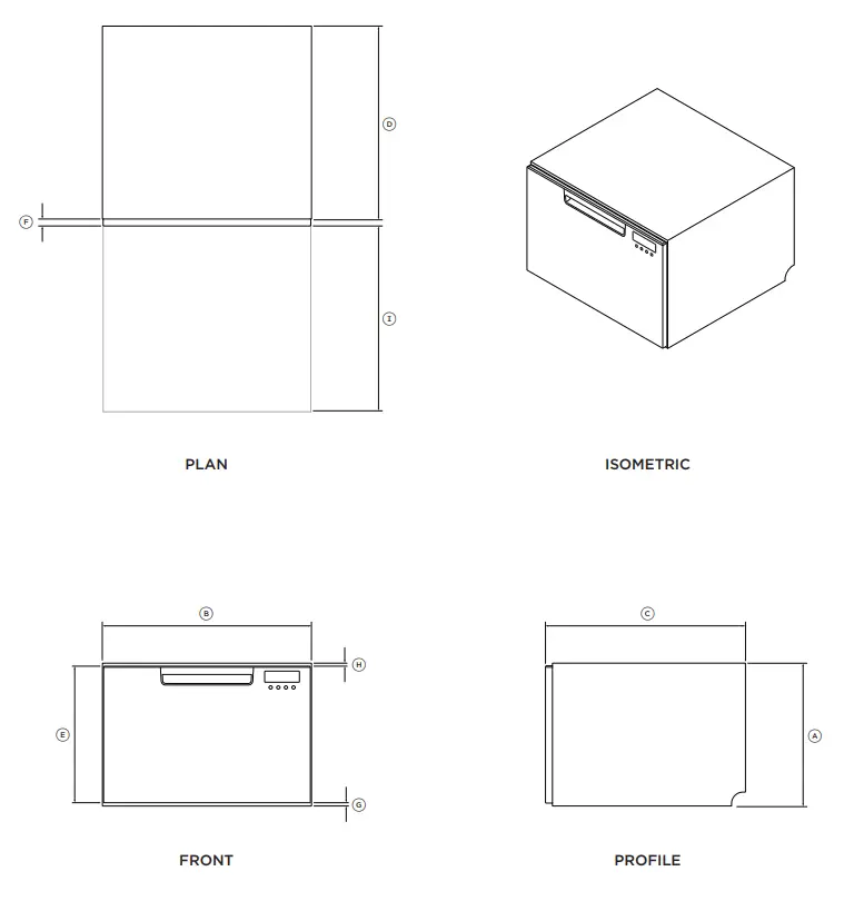 FISHER PAYKEL DD60SA9 Single DishDrawer Dishwasher - Fig 3