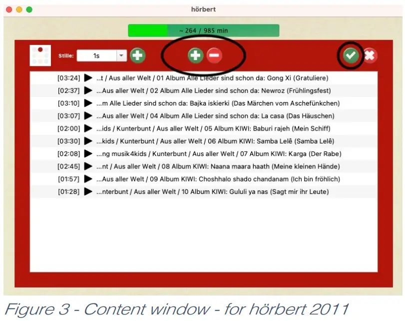 hoerbert hörbert Software - Content window