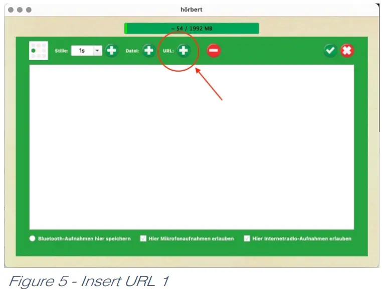 hoerbert hörbert Software - Insert URL