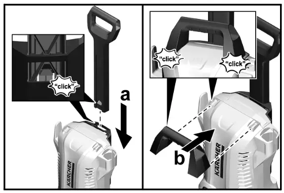 KARCHER High Pressure Cleaner K 2 Power Control Home - handles