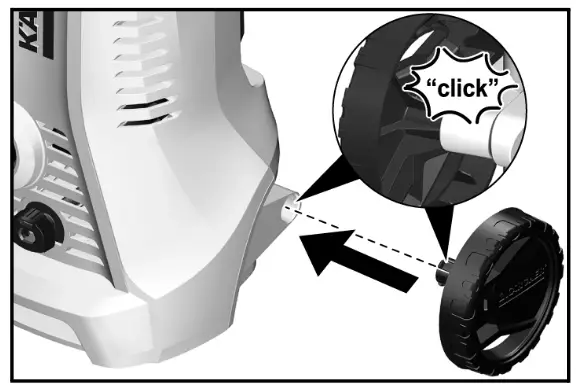 KARCHER High Pressure Cleaner K 2 Power Control Home - wheels