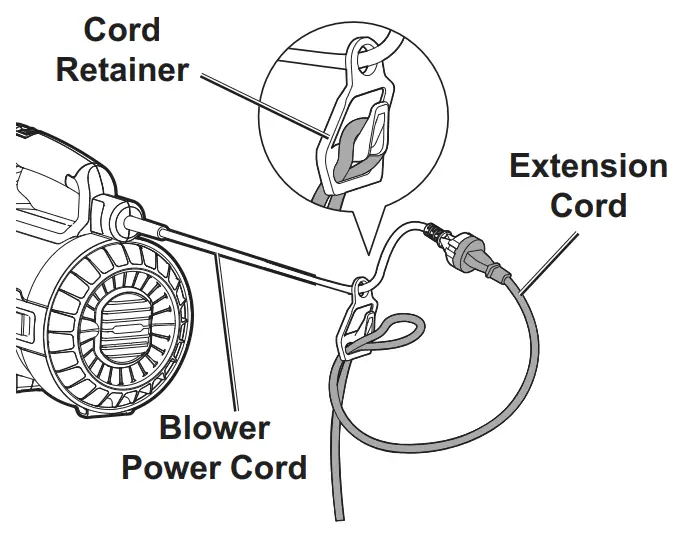 hBauer 58905 12 Amp Corded Blower Logo Plugs - Cord