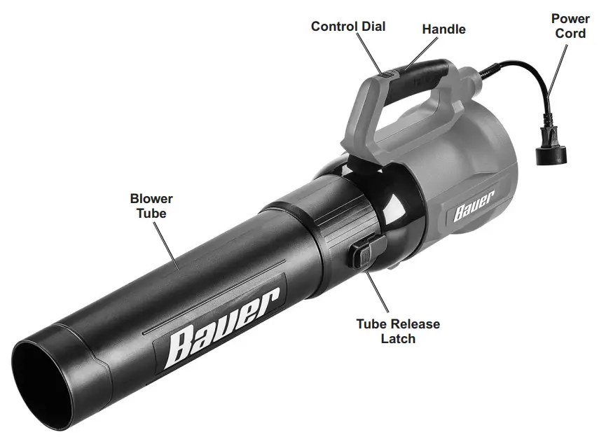 hBauer 58905 12 Amp Corded Blower Logo Plugs - Functions