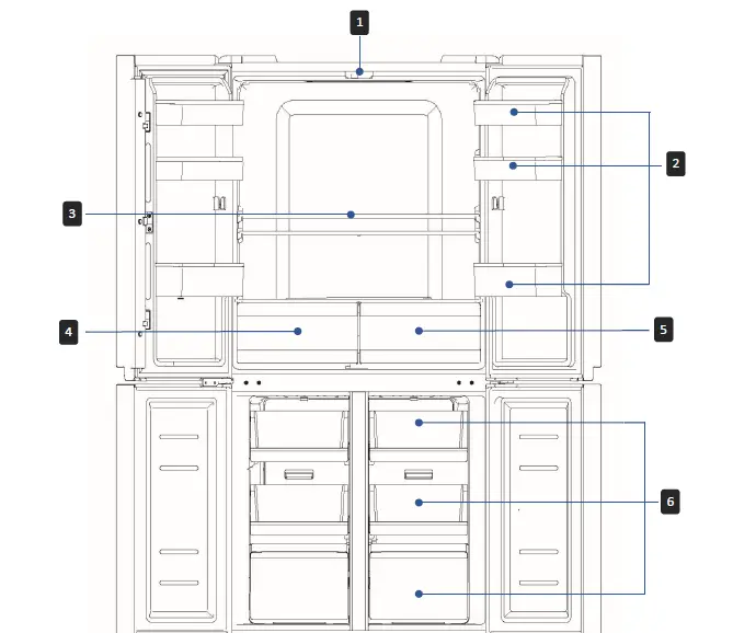 Euromaid-EFD474S-474L-French-DoorFridge-Freezer-2