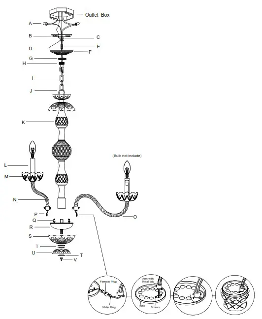 CRYSTORAMA 1110-PB-CL-MWP Traditional Crystal 10 Light Crystal Chandelier - Part Numbers
