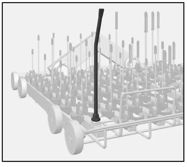 Rinse nozzle for powder dispenser