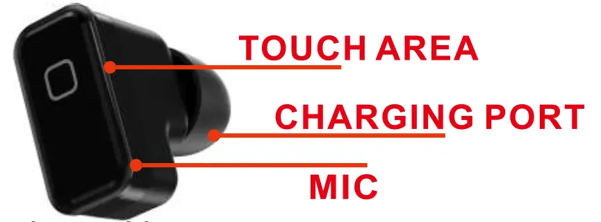 DieWei T93 Music Smart Watch with Earbuds - Earphone