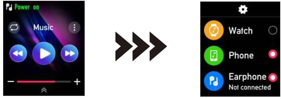 DieWei T93 Music Smart Watch with Earbuds - Music1