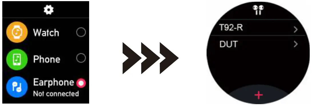 DieWei T93 Music Smart Watch with Earbuds - Music2