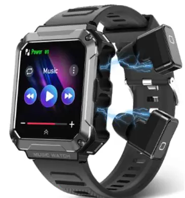 DieWei T93 Music Smart Watch with Earbuds