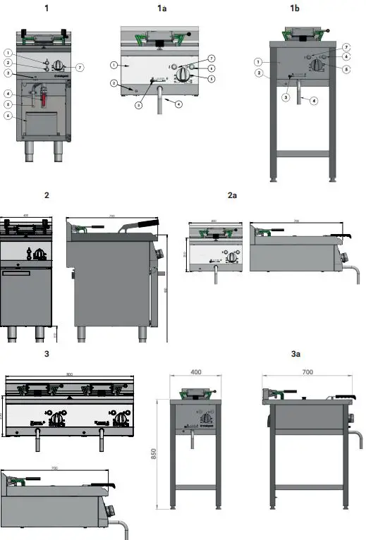 stalgast 9725000 Electric Fryer-fig2