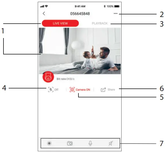 DiOCAM RI01 Indoor Rotating WiFi Camera - Camera interface