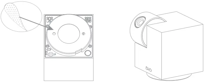 DiOCAM RI01 Indoor Rotating WiFi Camera - sticker provided