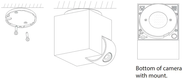 DiOCAM RI01 Indoor Rotating WiFi Camera - using the mount provided