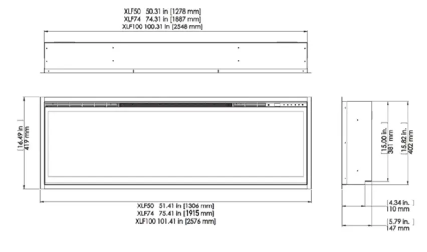 REAL FLAME XLF50 Ignite XL 50 Inch Wall Mounted-Electric-Fireplace-FIG- (5)