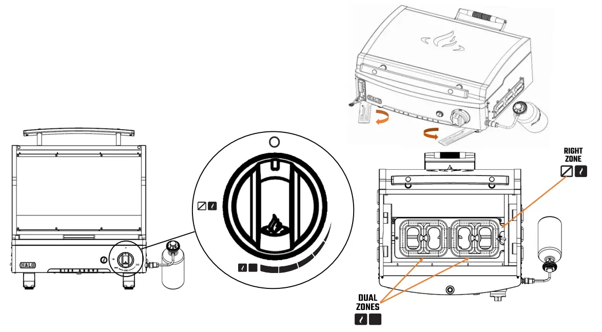 HALO Elite1B Countertop Griddle - REGULATOR SETTING 3