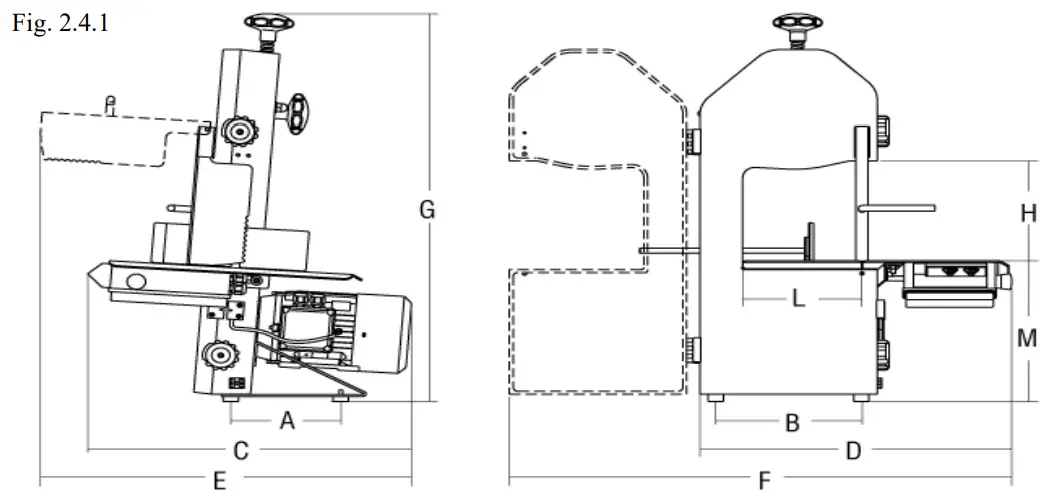 Machine measurements and weight