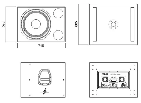 PRO DG SYSTEMS GTA 118 B SW Self Powered Subwoofer - fig 3