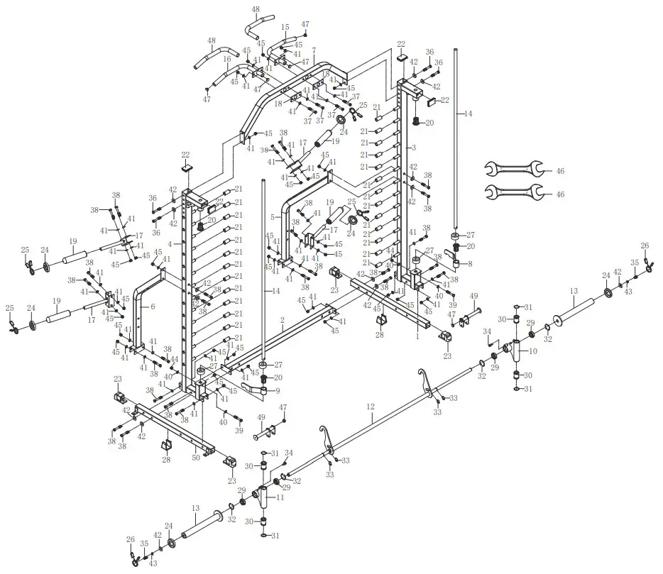 SUNNY HEALTH FITNESS SF-XF920021 Smith Machine Squat Rack Essential Series II - fig 10