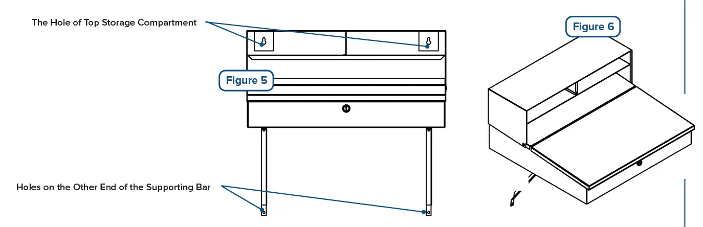 LAVEX-INDUSTRIAL-Stainless-Steel-Wall-Mount-Receiving-Desk-FIG-4
